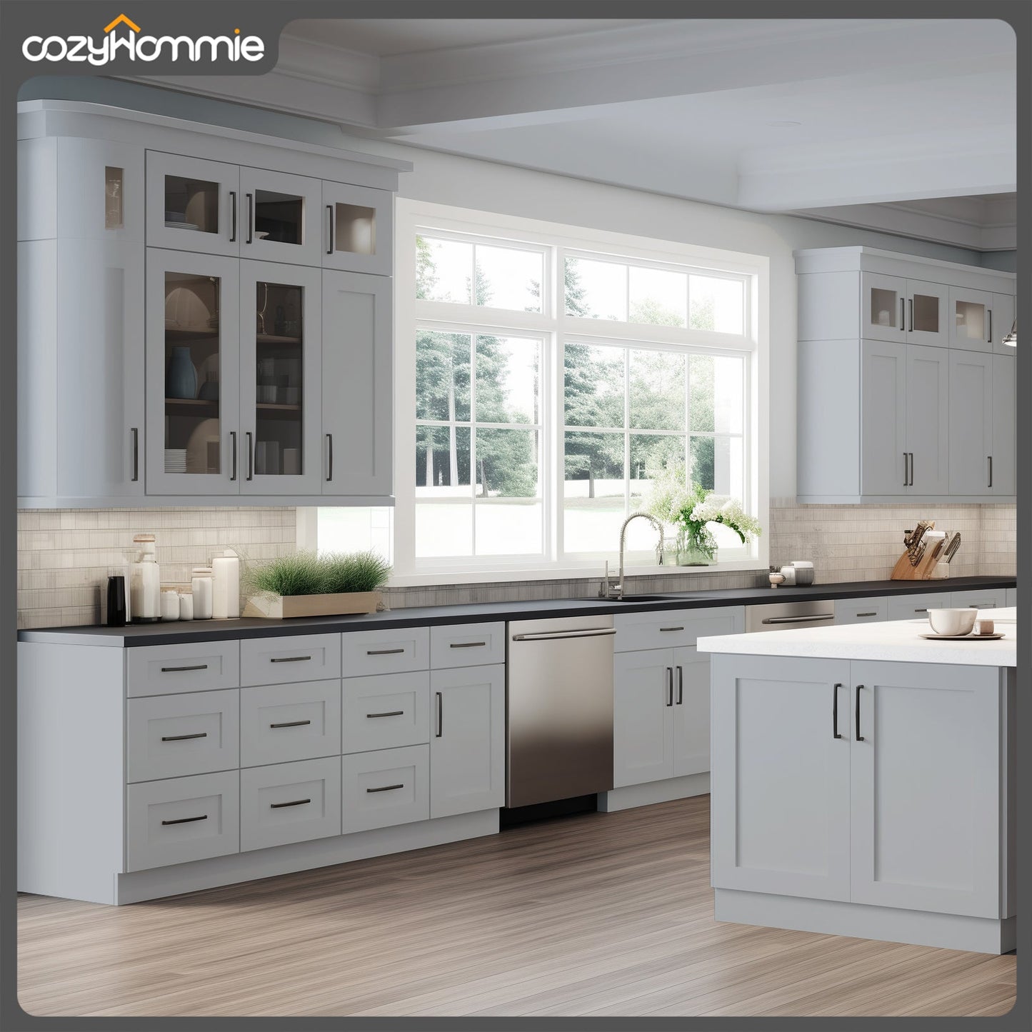 Shaker Series Gray Cabinets