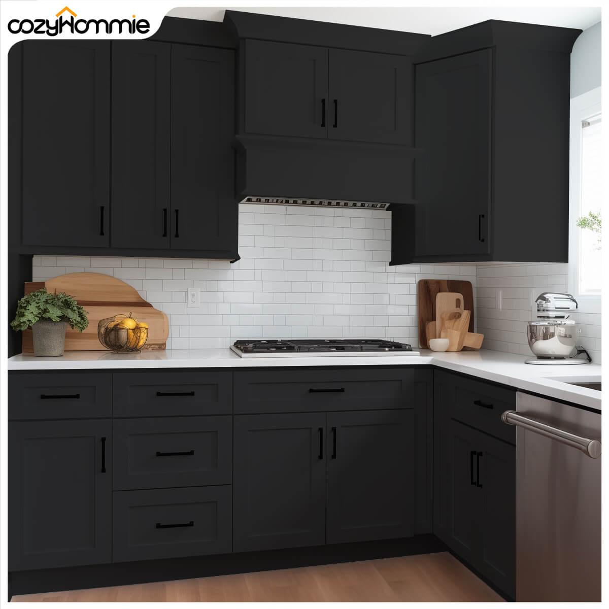 Shaker Series Charcoal Black Cabinets