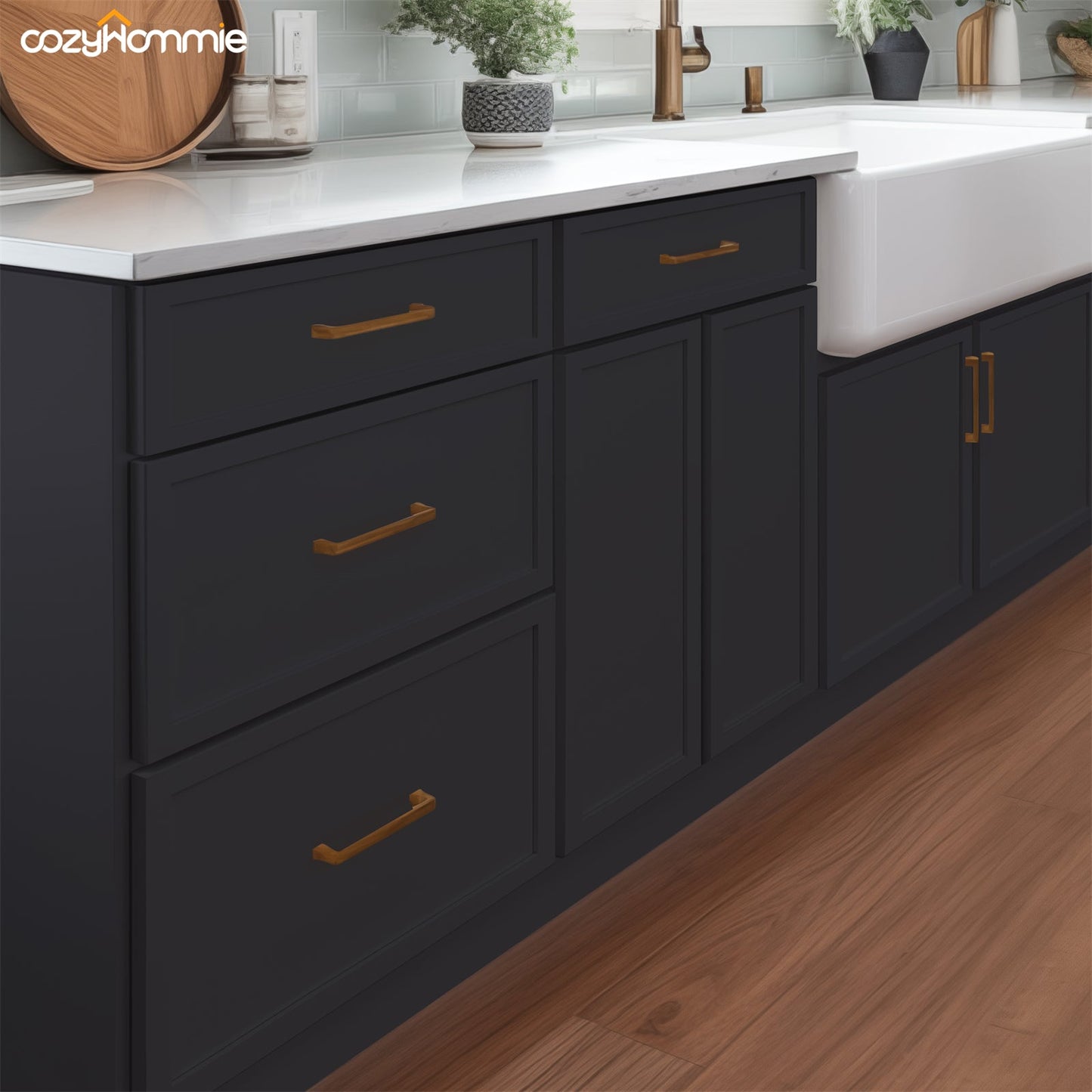 Shaker Charcoal Black-Base End Open Shelf Cabinet, 1 Shelf