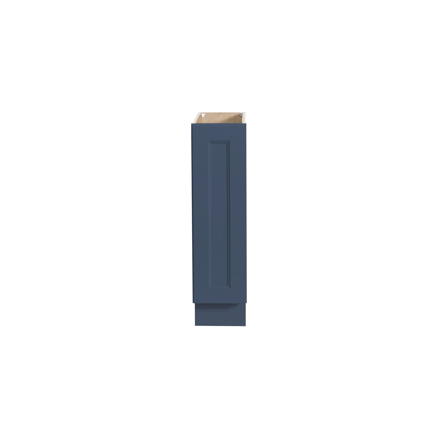 RTA Solid Wood Escada Base Tray Cabinet Midnight Blue for Kitchen, Bathroom & Laundry storage, 1 Door 1 Shelf