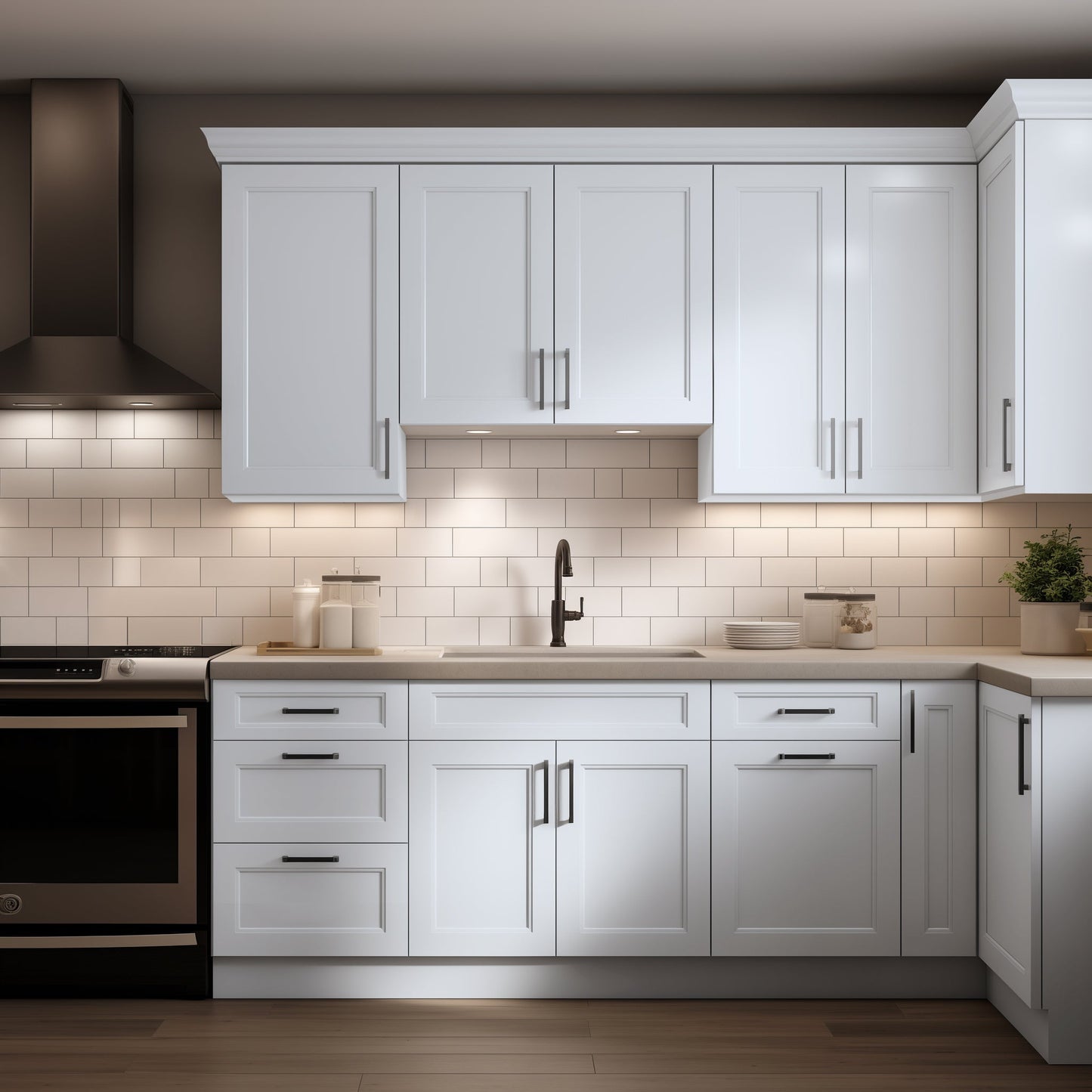 Escada Series White Cabinet