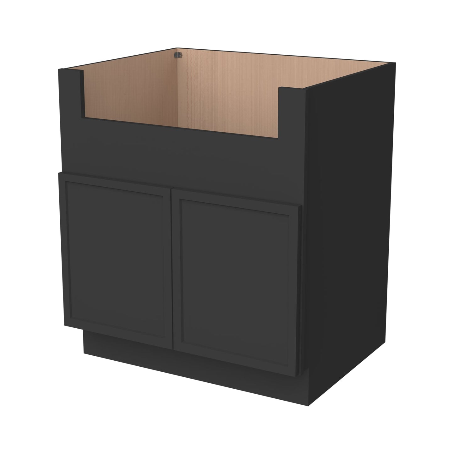 Newtown Solid wood Charcoal Black RTA Farm Sink Base Cabinet (2 Butt Door)