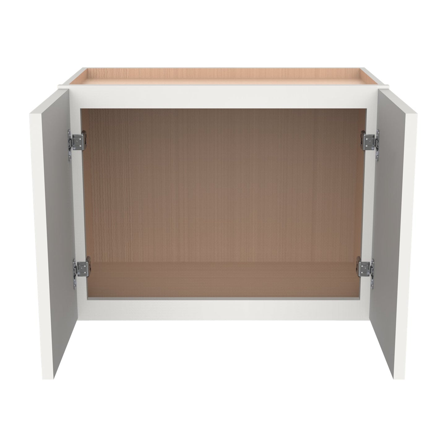 RTA Newtown Solid Wood Double Door Wall Cabinets Origami White for Kitchen Bathroom and Laundry Storage