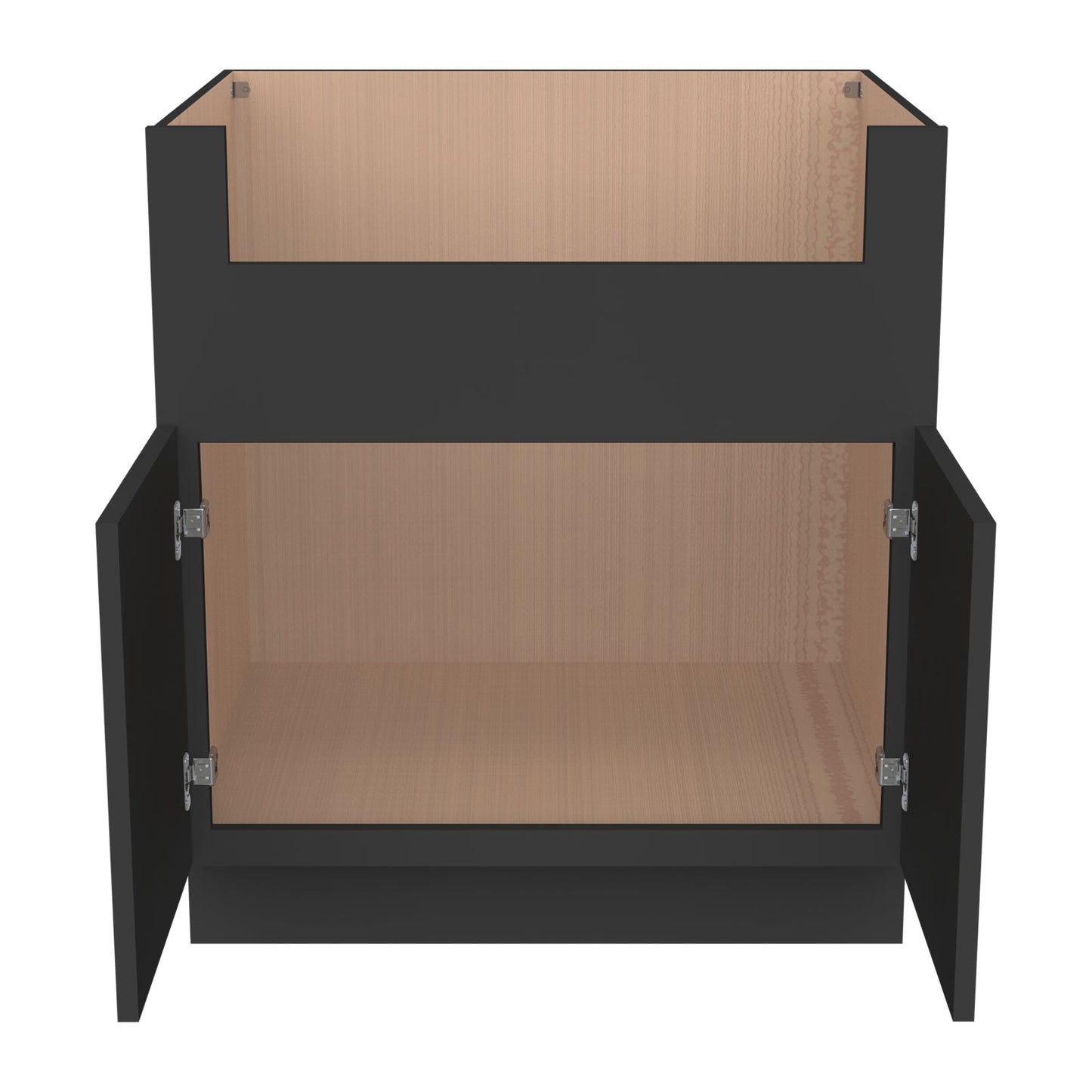Newtown Solid wood Charcoal Black RTA Farm Sink Base Cabinet (2 Butt Door)