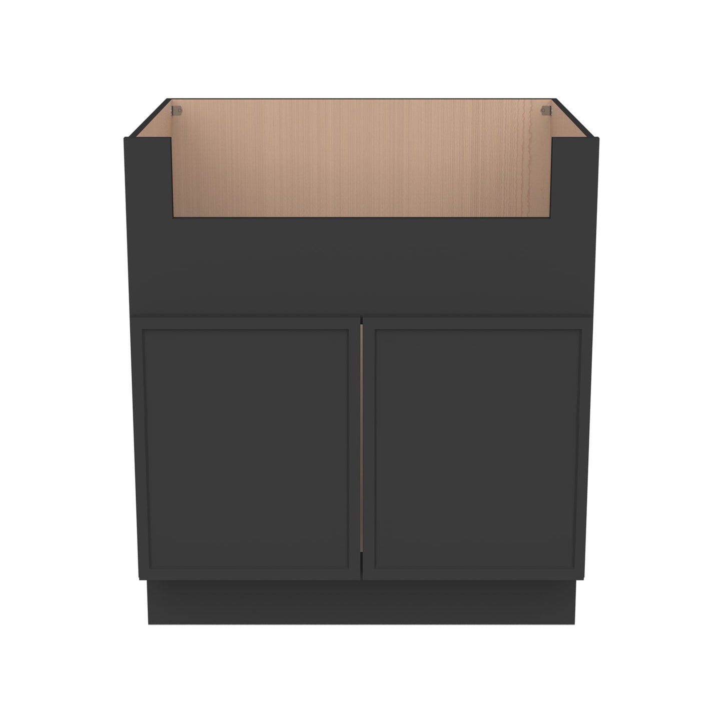 Newtown Solid wood Charcoal Black RTA Farm Sink Base Cabinet (2 Butt Door)