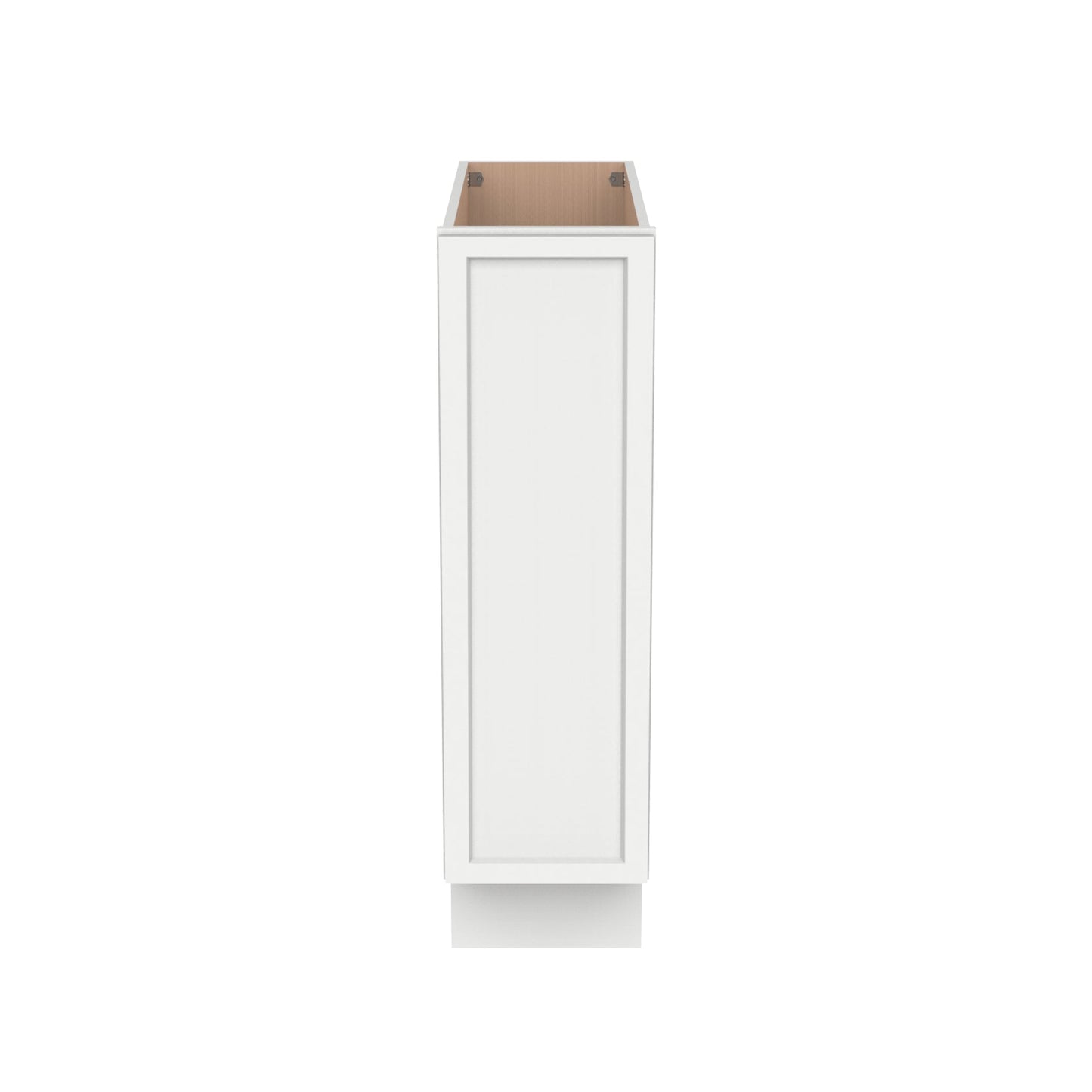 RTA Solid Wood Newtown Base Tray Cabinet Origami White for Kitchen, Bathroom & Laundry storage, 1 Door 1 Shelf