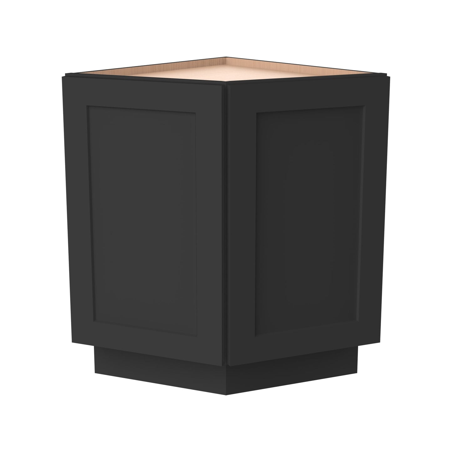 RTA Solid Wood Shaker Base End Cabinets Charcoal Black Kitchen, Bathroom & Laundry Room Storage