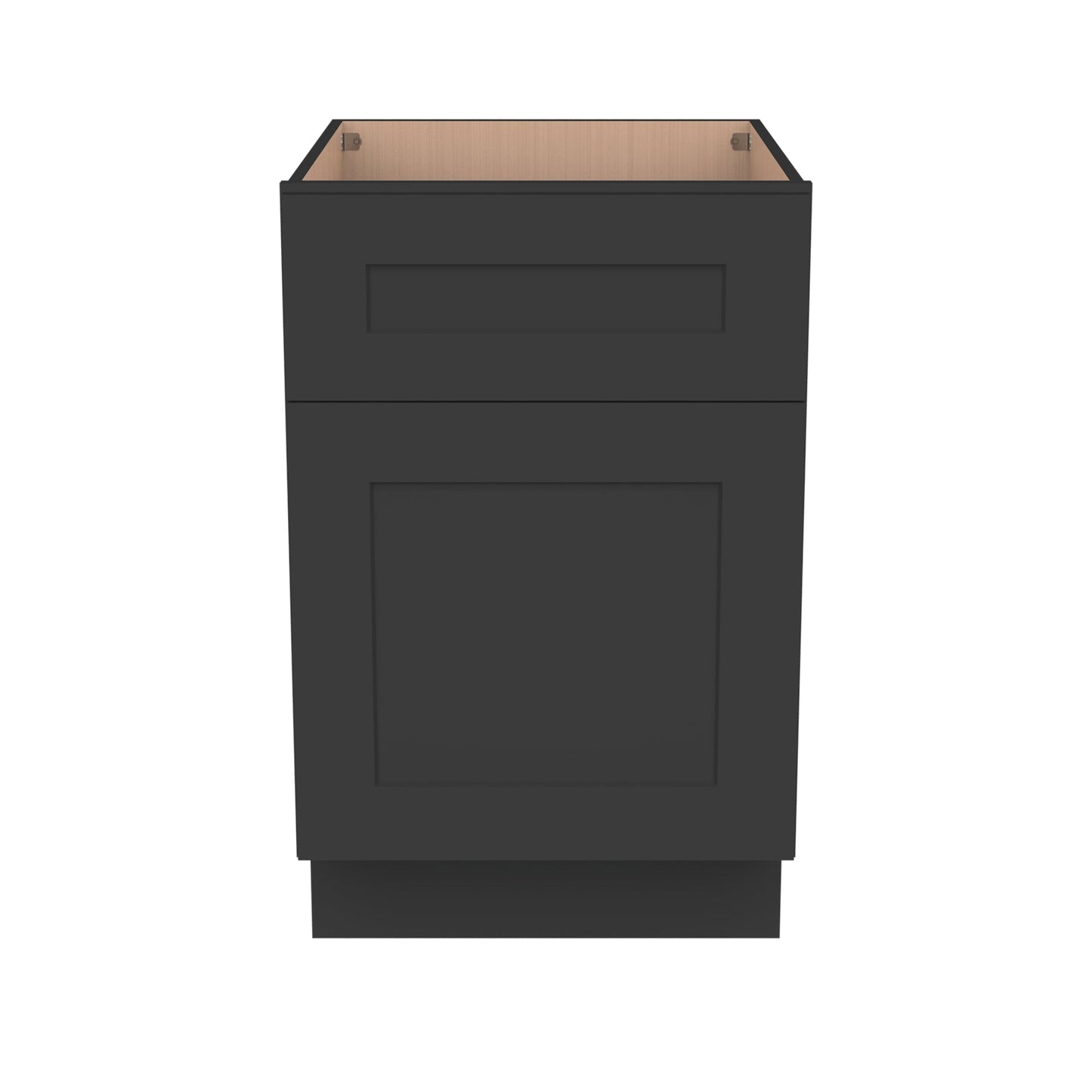 RTA Solid Wood Shaker Drawer Base Cabinet Charcoal Black for Kitchen, Bathroom & Laundry storage