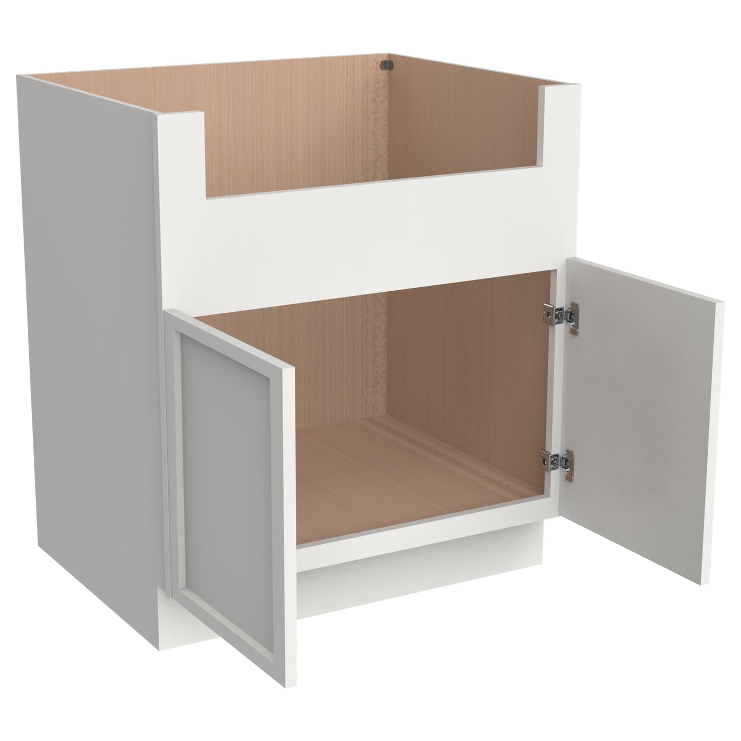 RTA Newtown Origami White-Farm Sink Base Cabinet (2 Butt Door)