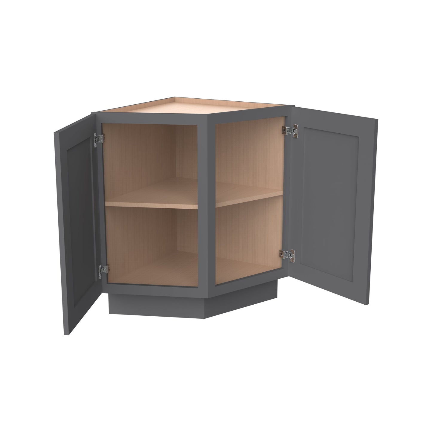 RTA Solid Wood Shaker Base End Cabinets Pebble Gray Kitchen, Bathroom & Laundry Room Storage