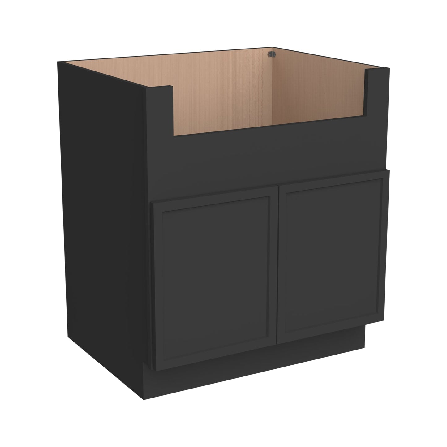 Newtown Solid wood Charcoal Black RTA Farm Sink Base Cabinet (2 Butt Door)