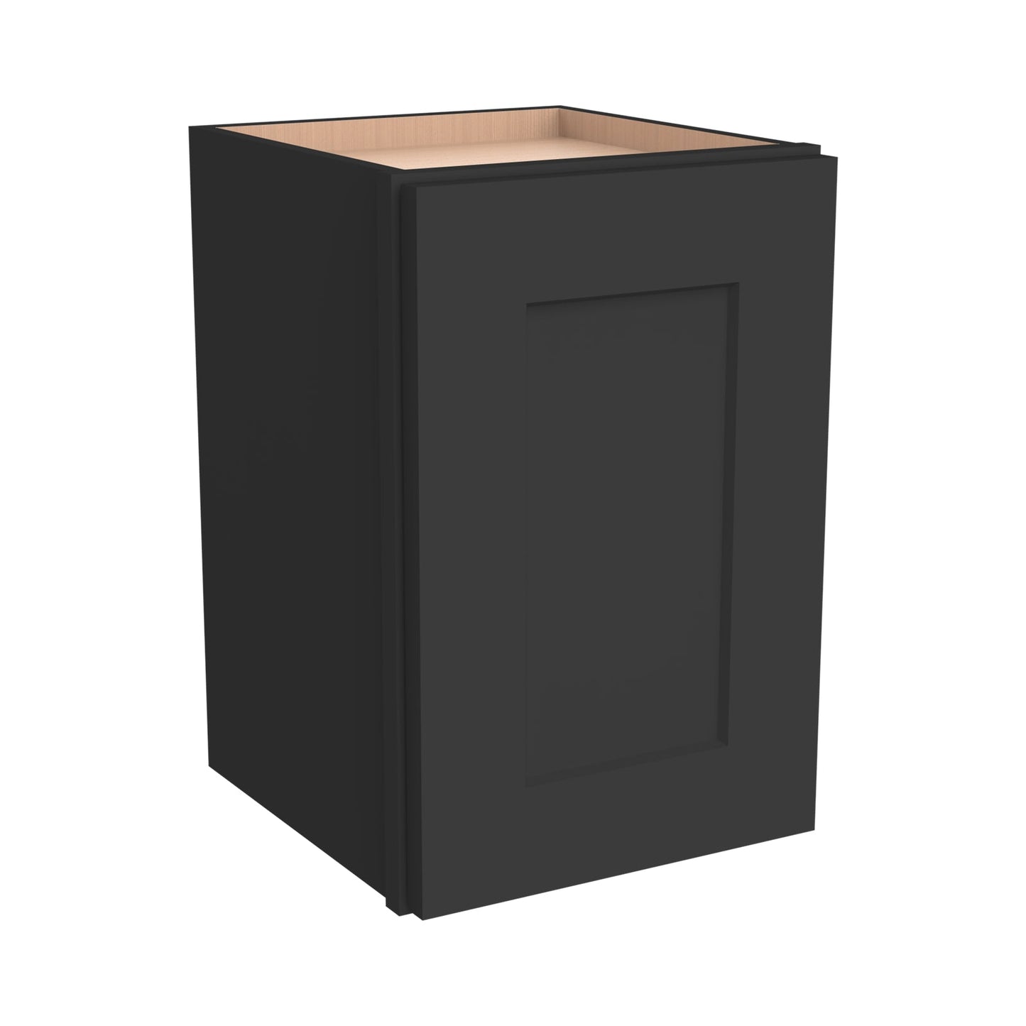 RTA Shaker Solid Wood Wall Cabinet Charcoal Black for Kitchen, Bathroom & Laundry Storage
