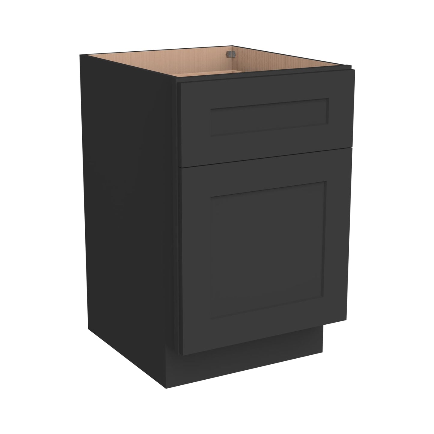 RTA Solid Wood Shaker Drawer Base Cabinet Charcoal Black for Kitchen, Bathroom & Laundry storage