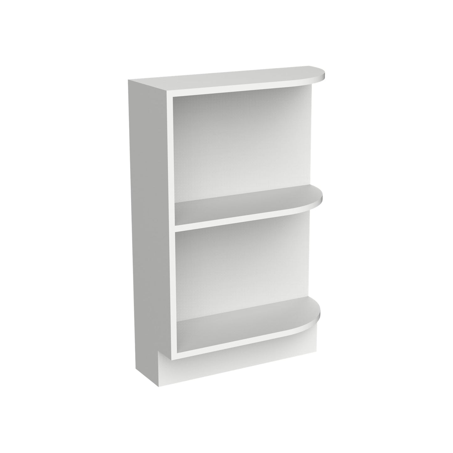 RTA Newtown Origami White-Base End Open Shelf, 1 Shelf