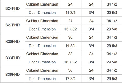 RTA Solid Wood Newtown Full High Door Base Cabinet Origami Charcoal Black for Kitchen, Bathroom & Laundry Room Storage - with 2 Doors 1 Shelf