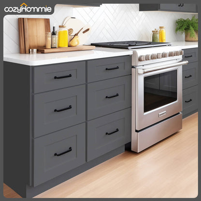 RTA Solid Wood Shaker Three Drawer Base Cabinet Pebble Gray for Kitchen, Bathroom & Laundry storage