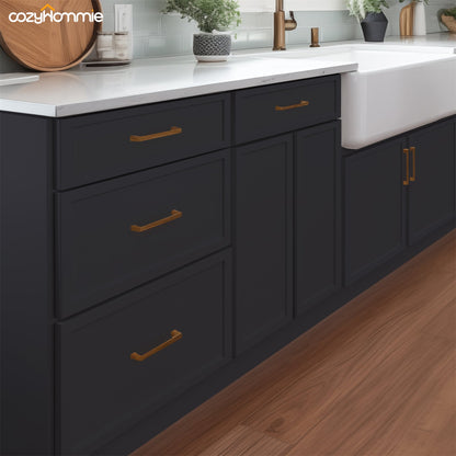 Shaker Charcoal Black-Base End Open Shelf Cabinet, 1 Shelf
