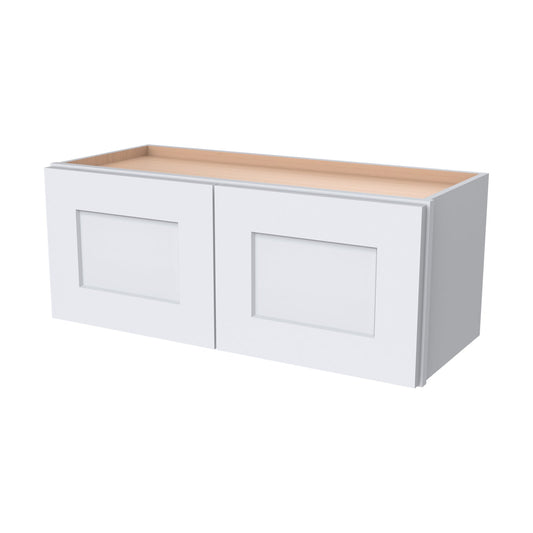 RTA Belmont White Wall Cabinet for Kitchen, Bathroom & Laundry Storage