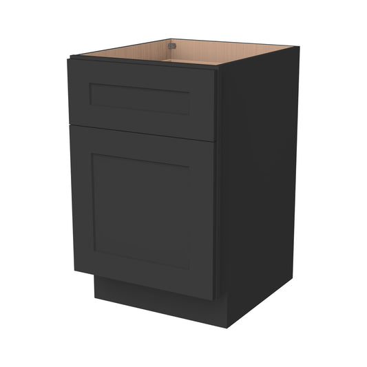 RTA Solid Wood Shaker Drawer Base Cabinet Charcoal Black for Kitchen, Bathroom & Laundry storage
