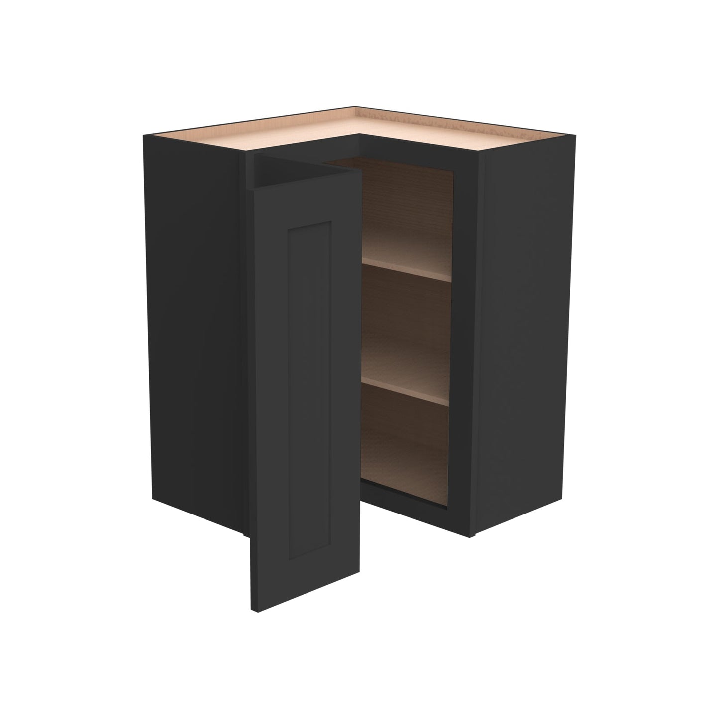 RTA Shaker Solid Wood Wall Easy Reach Cabinet Charcoal Black for Kitchen Bathroom and Laundry Storage