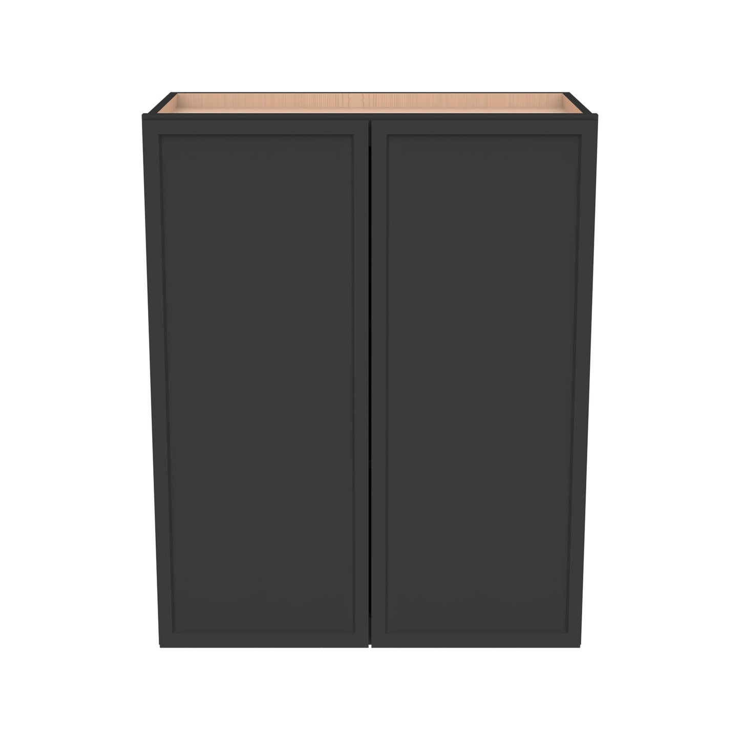 RTA Newtown Solid Wood Wall Cabinet Charcoal Black for Kitchen, Bathroom & Laundry Storage