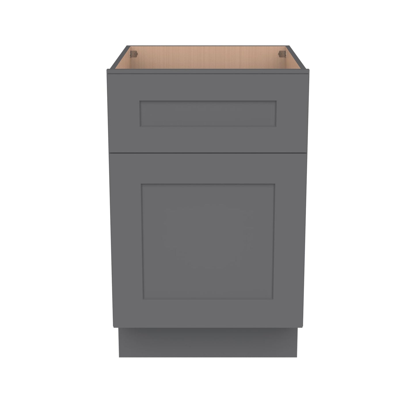 RTA Solid Wood Shaker Drawer Base Cabinet Pebble Gray for Kitchen, Bathroom & Laundry storage