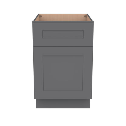 RTA Solid Wood Shaker Drawer Base Cabinet Pebble Gray for Kitchen, Bathroom & Laundry storage