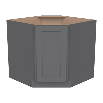 RTA Shaker Solid wood Corner Sink Base Cabinet Pebble Gray