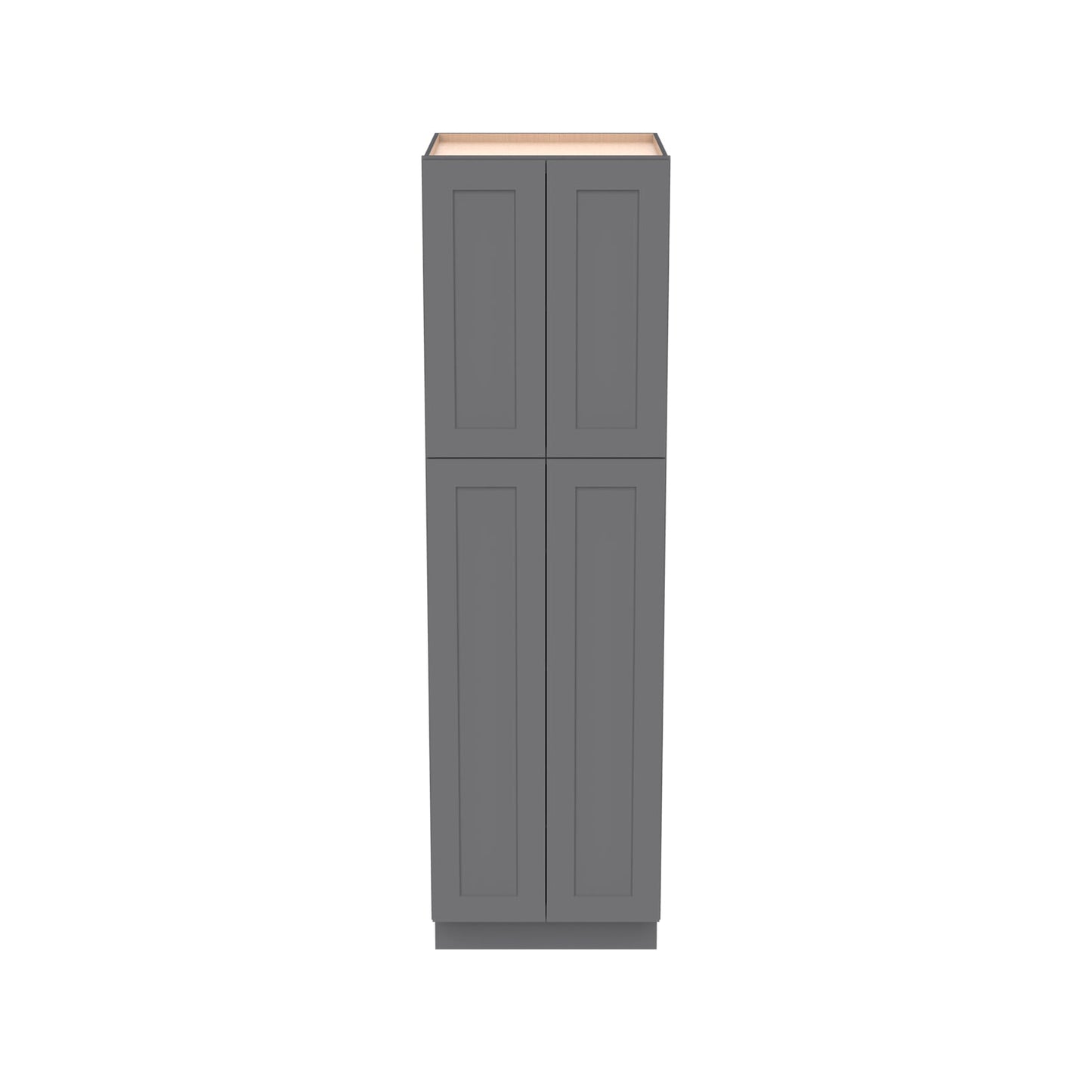 RTA Shaker Pebble Gray Solid Wood Wall Pantry Cabinet  for Kitchen Storage
