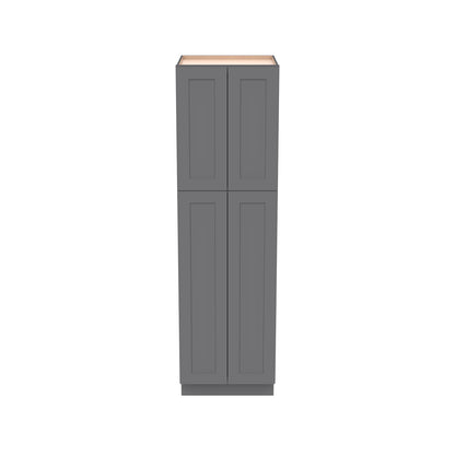 RTA Shaker Pebble Gray Solid Wood Wall Pantry Cabinet  for Kitchen Storage