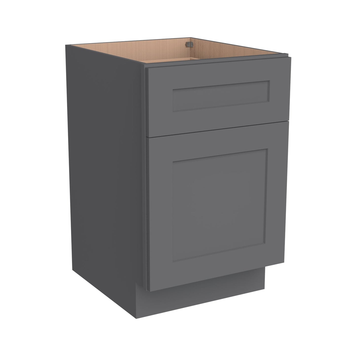 RTA Solid Wood Shaker Drawer Base Cabinet Pebble Gray for Kitchen, Bathroom & Laundry storage