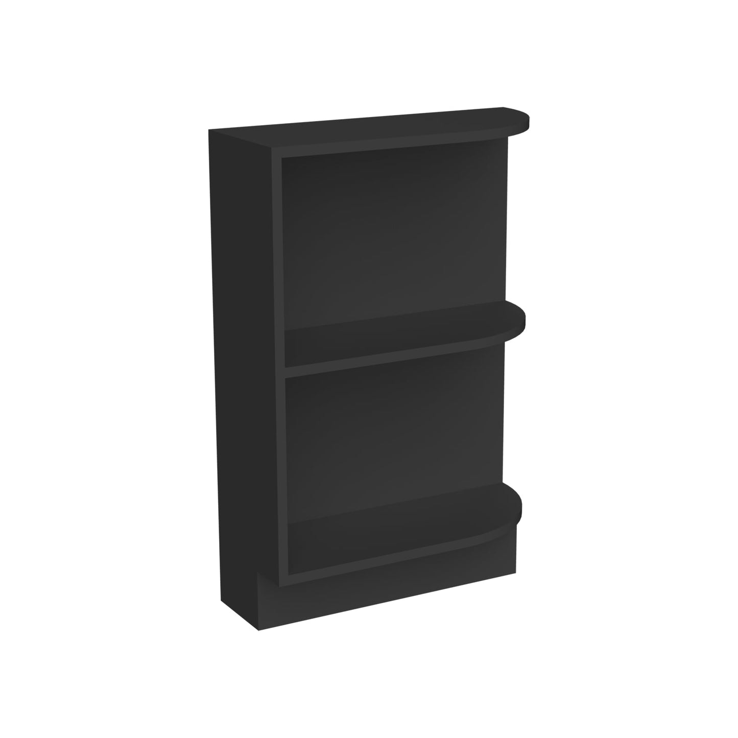 Shaker Charcoal Black-Base End Open Shelf Cabinet, 1 Shelf
